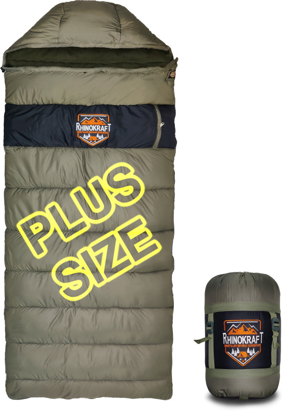 RHINOKraft BHEEM Plus Size Olive Mummy Comfort Sleeping Bag