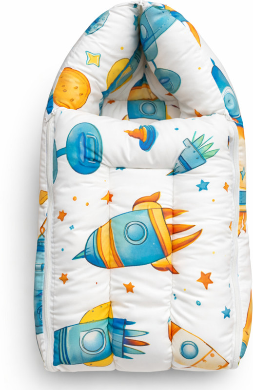 Skanda New born baby carring bed Sleeping Bag(White, Blue)