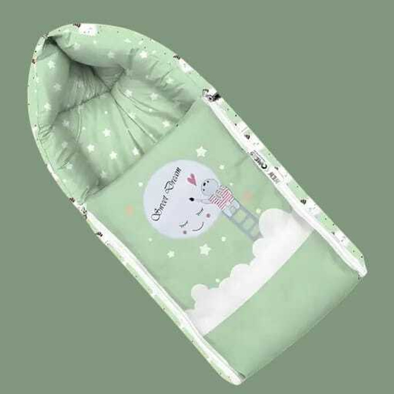 DarkOceann 3 in 1 Velvet Baby Sleeping Bag & Carry Nest No No(Fabric, Multicolor)