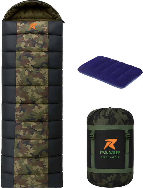 Rocksport Pamir +0°C to +8°C Sleeping Bag for Adult with Air Pillow Camping Sleeping Bag(Green)