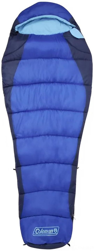 COLEMAN Fision 100 (Comfort +9°C Extreme -8°C) Mummy Sleep Bag for Camping for Adults Sleeping Bag(Blue)