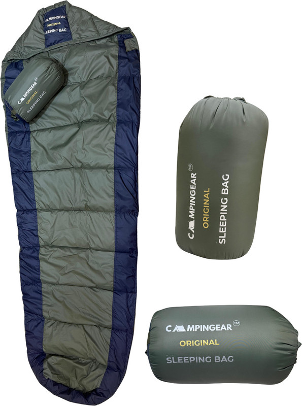 Campingear HeatCocoon 5° Mummy Sleeping Bag (Green) Sleeping Bag(Green, Blue)