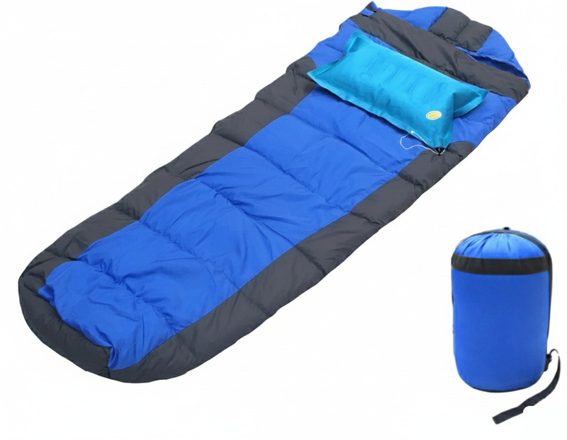 Aim Emporium 15°C to 25°C Sleeping Bag For Camping and Traveling (Blue,1kg) Mummy Sleeping Bag(Blue, Multicolor)