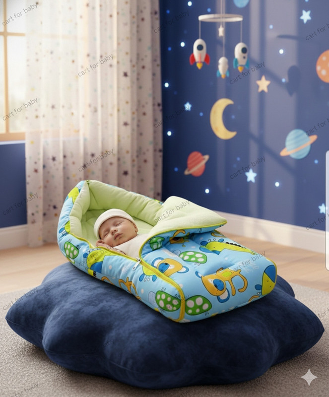 granth 2 in 1 Baby's Cotton Sleeping and Carry Bag Sleeping Bag(Green)