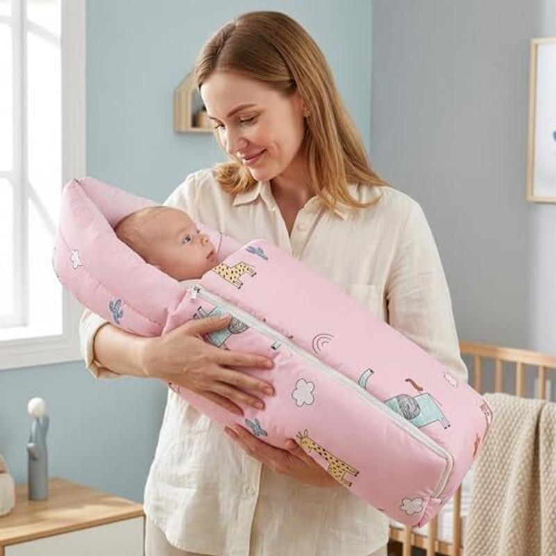 traviya Baby Sleeping Bag Carry Nest 100% Cotton Newborn Bedding Travel Set Sleeping Bag(Multicolor)