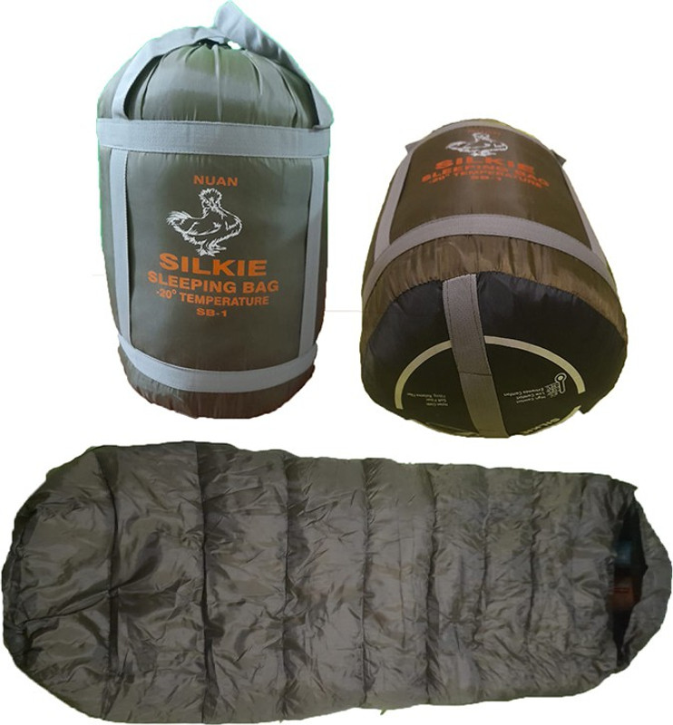 COSMO Agniveer Army -20 Degree (7 FEET) Portable Backpackers, Traveling Camping Sleeping Bag(Black)