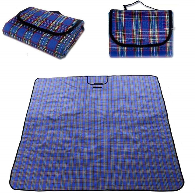 Inditradition Picnic Mat, Camping & Outdoor Foldable Sleeping Mat | Waterproof, 6 x 6 Feet Sleeping Bag(Blue)