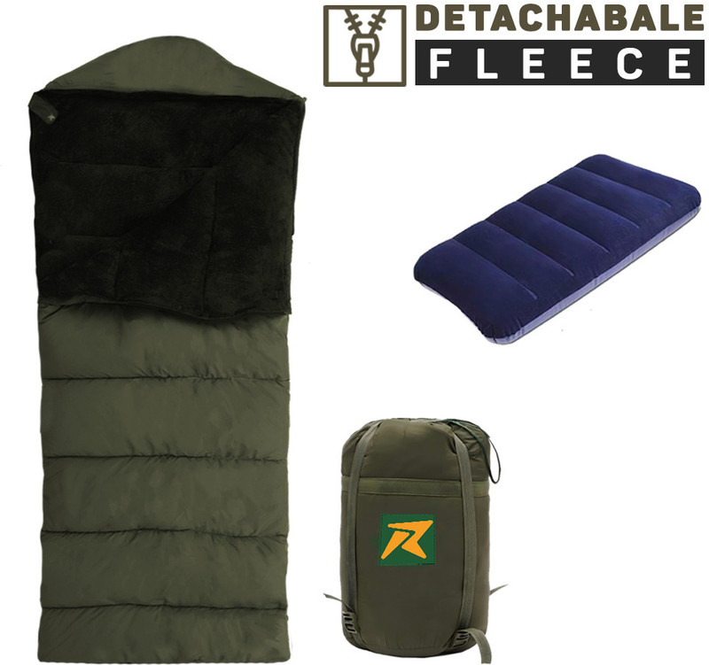 Rocksport Karakoram Rectangular Sleep Bag with Detachable Fleece Free AirPillow for Adults Sleeping Bag