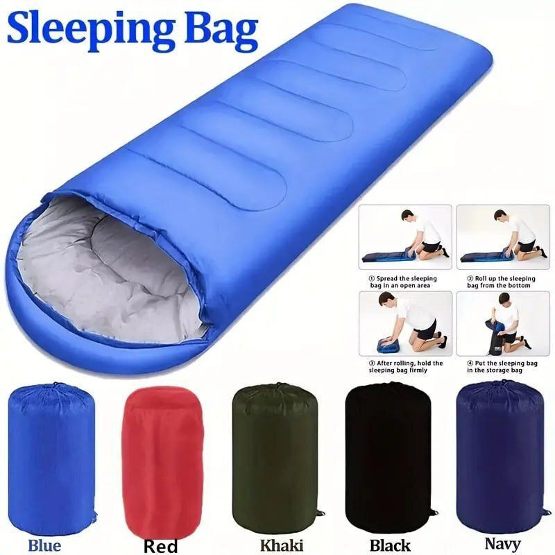 DIVYAMSHOPEE Waterproof Lightweight Camping Sleeping Bag for Adults & Kids Hiking Travel Sleeping Bag(Multicolor)