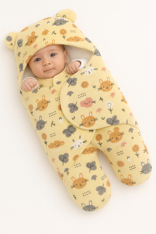 BRANDONN Baby Sleeping Bag New Born Pack Of wearable Hooded Swaddle Wrapper Sleeping Bag