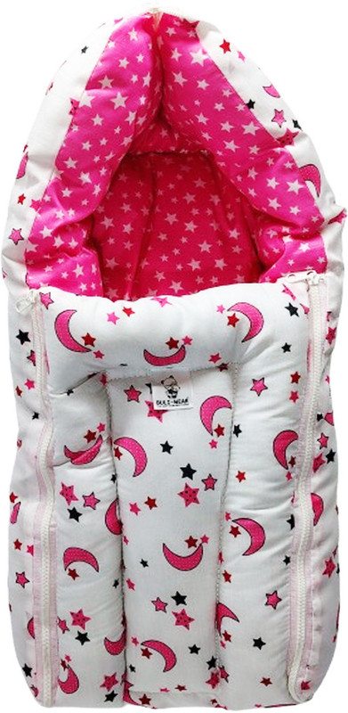 BULI-WEAR Buliwear 3 in 1 Baby Bedding for New Born & Carry Nest,Cotton SleepingBag(pink) Sleeping Bag(Pink)
