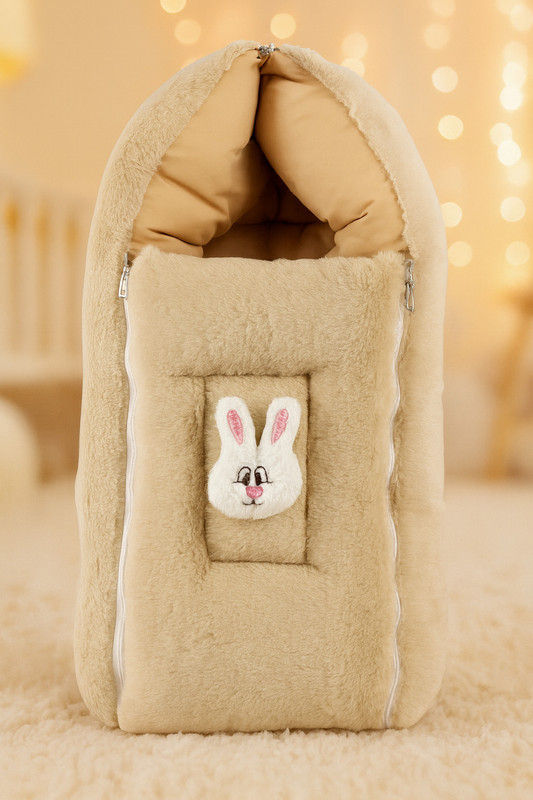 Girdhar Velvet Baby Carry Bed for New Born Babies Sleeping Bag(Beige)