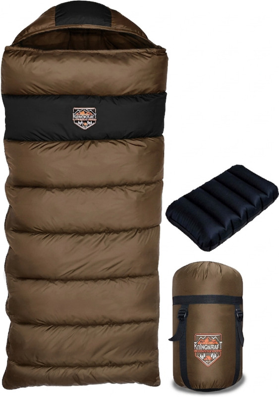 RHINOKraft Ultra Light 0 Degree Envelope Reliance Cotton Fibre Olive Sleeping Bag