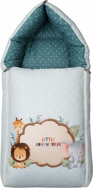 babyly Baby Carry Bed Cum Sleeping Bag for Newborn | 3 in 1 Portable Cotton Baby Bed (0–6 Months)Carry Nest Cotton Baby Bedding for New Born(Fabric, Sea Green & Dark Green)