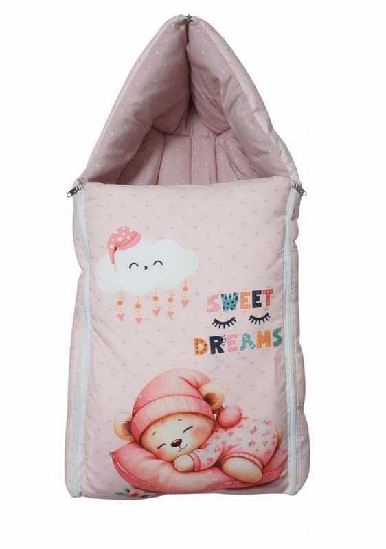 Tiny Tycoon Baby Sleeping Bag for Newborn|Soft Cotton Baby Wrapper |Hooded BabyBlanket|0–6M Sleeping Bag(Multicolor)