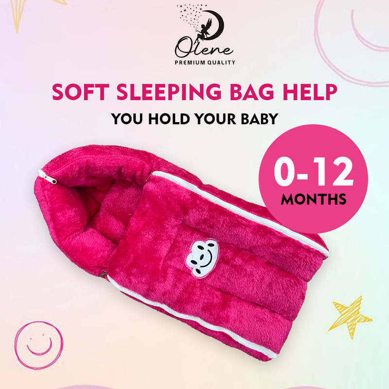 OLENE 3 in 1 Baby Carry Nest Sleeping Bag & Mattress Soft & Comfortable Sleeping Bag(Multicolor)