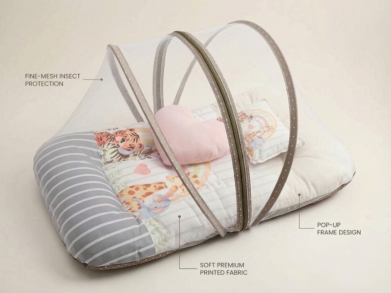 Mishti CozyNest Pop-Up Infant Bed Sleeping Bag(Multicolor)