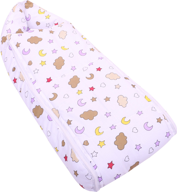 Nonibud Baby Cotton Sleeping Bed Cum Carrying Nest Bag with Storage Bag # Sleeping Bag(White)