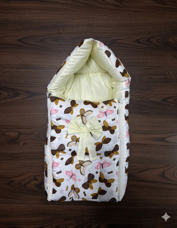 PrettyBits BUTERFIY CREAM 01 Sleeping Bag(White)