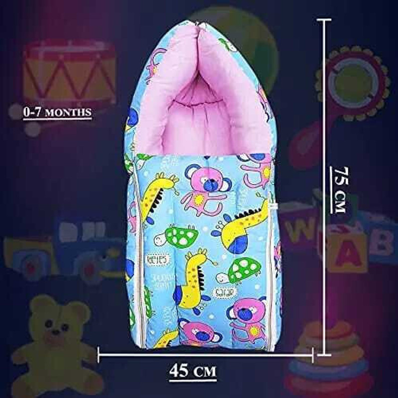 ALIGZA Multipurpose Carrying & Bedding Sleeping Bag Standard Crib (Fabric, Multicolor) Sleeping Bag(Blue)