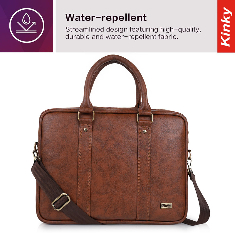 Kinky Brown Messenger Bag LAPTOP MESSENGER BAG