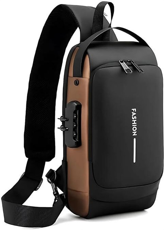 Tadatmay Sling Bag ◆ Waterproof Polyester Slim Unisex Crossbody Sling Bag ◆ ◆ Side bag ◆◆(Black)