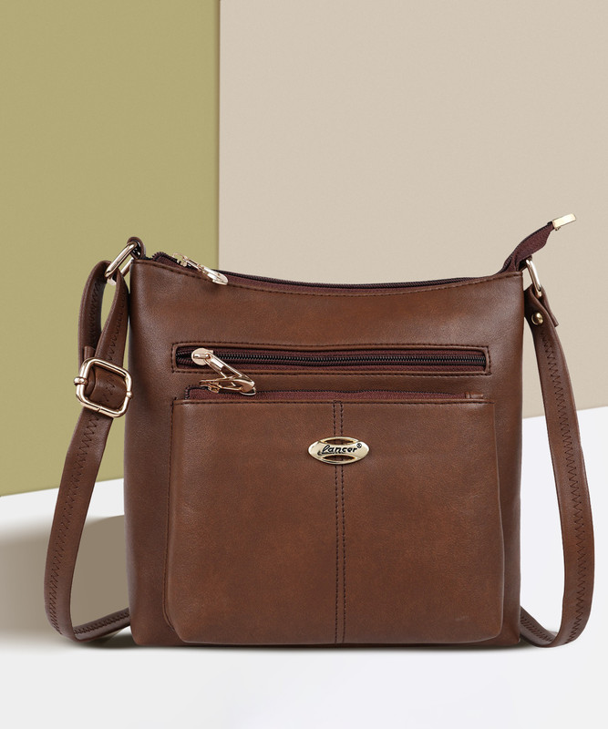 LANCER Brown Sling Bag SLING-BAG-