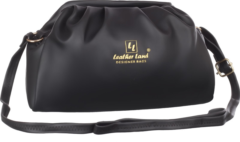 Leather Land Clear, Black Sling Bag Cherry sling in Coal Black