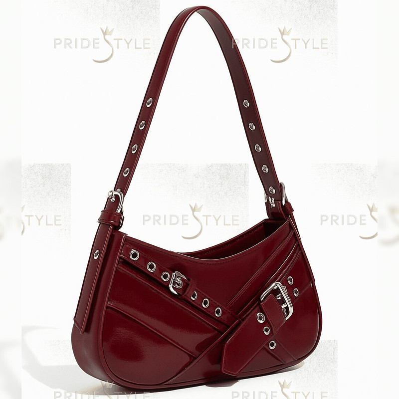 LIZIQI Red Sling Bag Elegant PU Leather Shoulder Bag – Stylish & Durable.