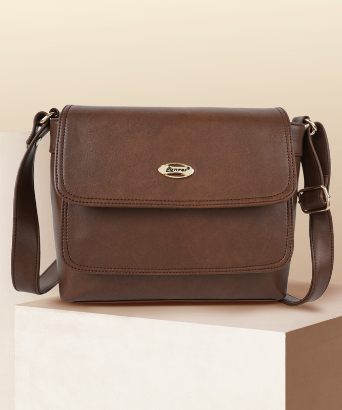 LANCER Tan Sling Bag Casual Classic Unique Design Trendy Crossbody Daytrip Sling bag For Women