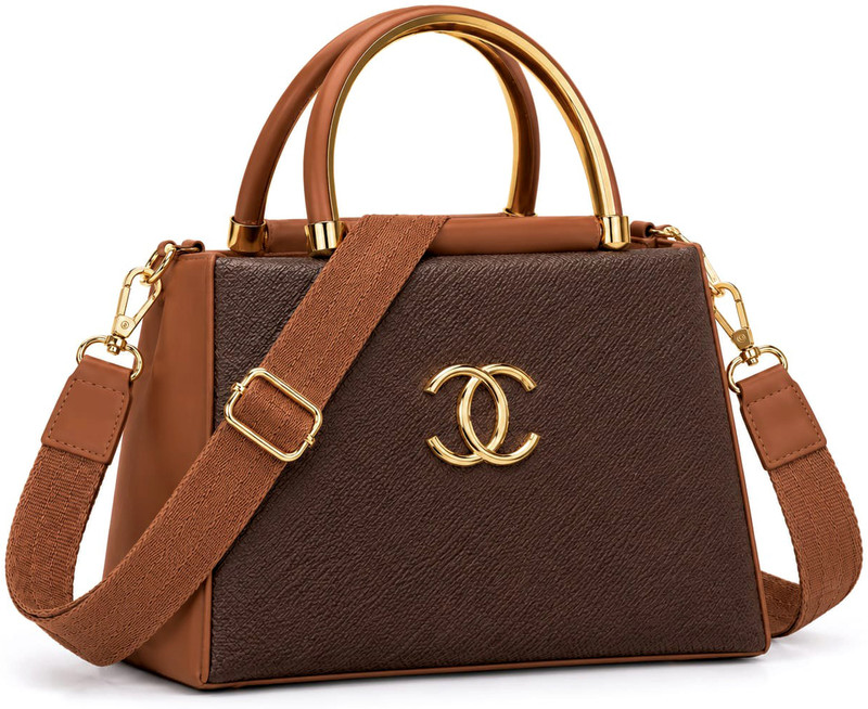 ZOKER Brown Sling Bag Stylish Boxy PU for Women
