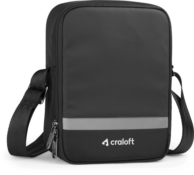 CRALOFT Black Sling Bag Mini Sling Bag/Small Side Travel Bag for Men and Women (S5_Radium Bar)