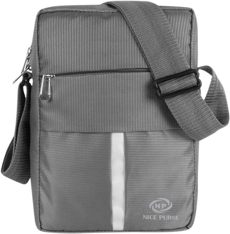 Nice Purse Grey, White Sling Bag GREY-WHITE-SLING-BAG