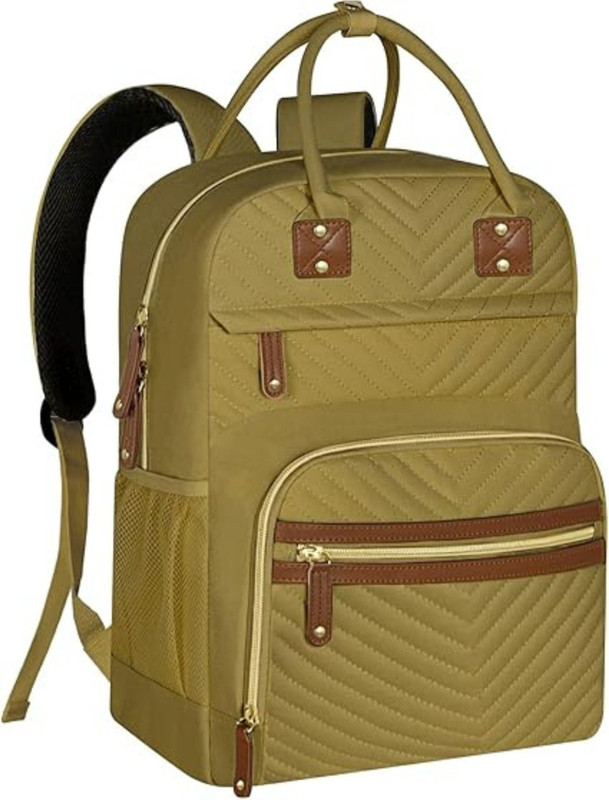 chadu Diaper Backpack for Women with Insulated Pockets Multifunctional Mother Bags Gift for New Mom(Khaki Green)