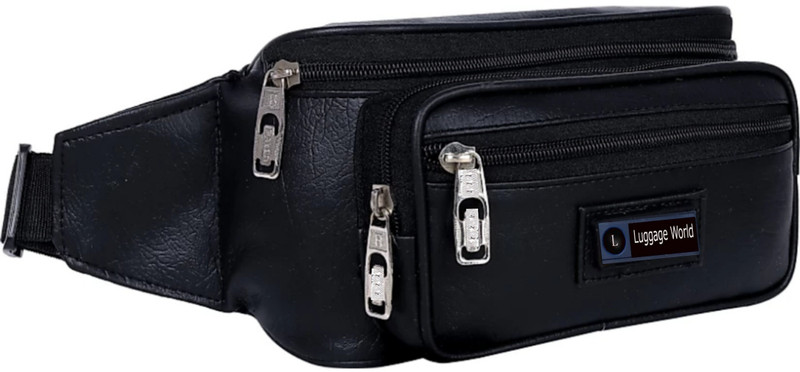 LUGGAGE WORLD Black Shoulder Bag Funny Pack Waist Belt Bag