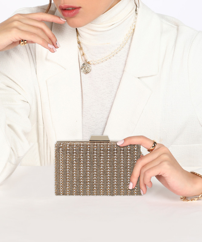 MOCHI Gold Clutch 38-7663-Antique Gold