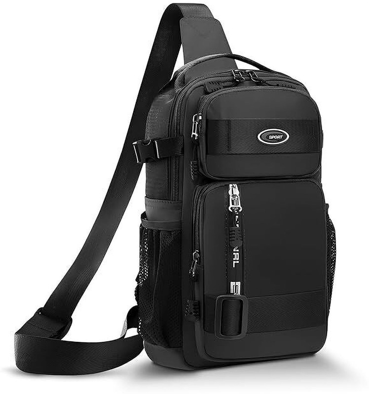 Valija Black Sling Bag Cross ATB-02 Body Sling bag-Black