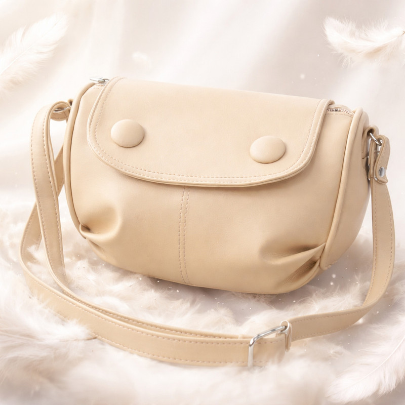 Leather Land Beige Sling Bag Gorgeous sling in Half white