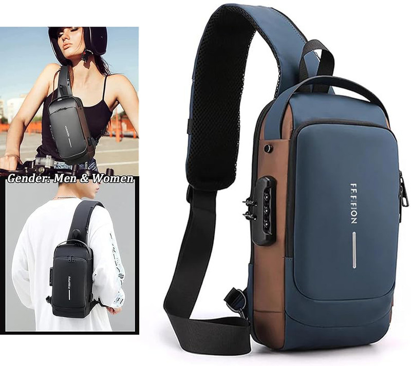 CRZYDE Blue Shoulder Bag Anti-Theft Waterproof Crossbody Sling Bag