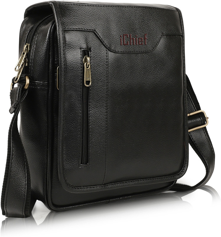 ICHIEF Brown Sling Bag Guardian Shoulder/Body Bag/Unsex Sling Bag with Padded Tab Compartment