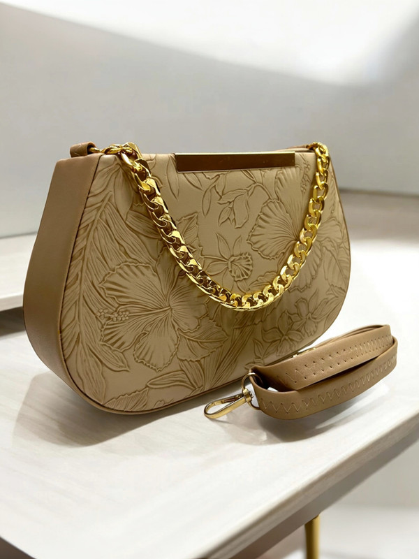 Skorpio Beige Sling Bag Trendy Designer