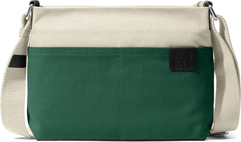 DailyObjects Green Sling Bag Sunday Sling Crossbody Bag | Canvas Side Bag With Internal & External Pockets