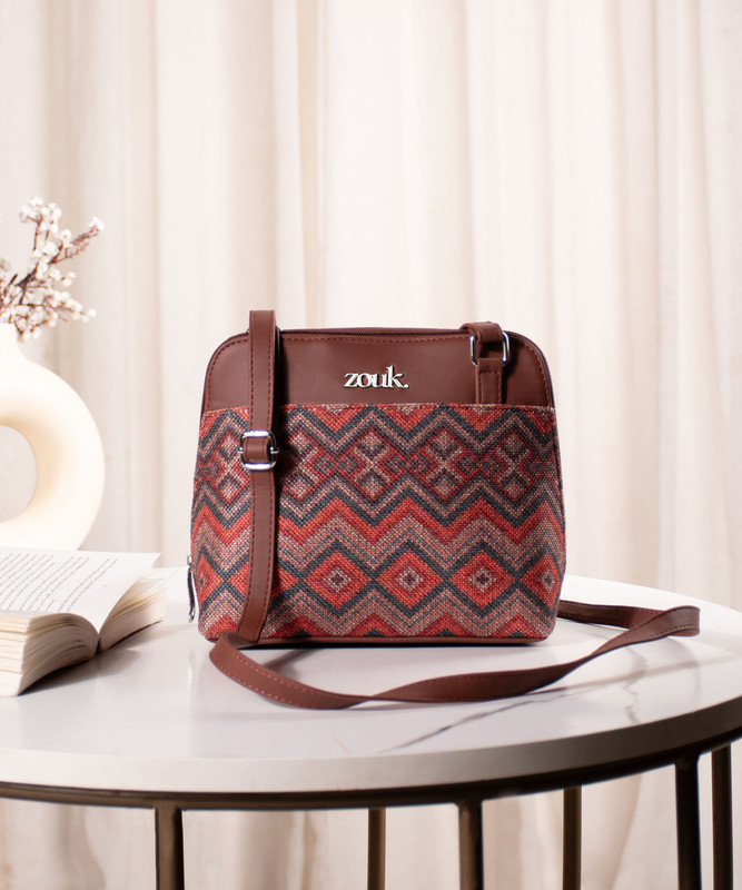 ZOUK Multicolor Sling Bag Gwalior Weaves OOO Sling Bag