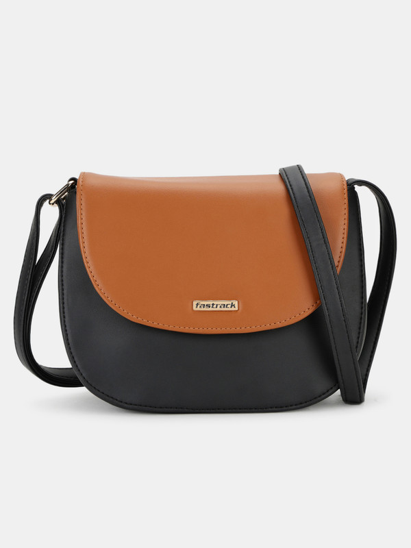 Fastrack Black Sling Bag Color Blocked