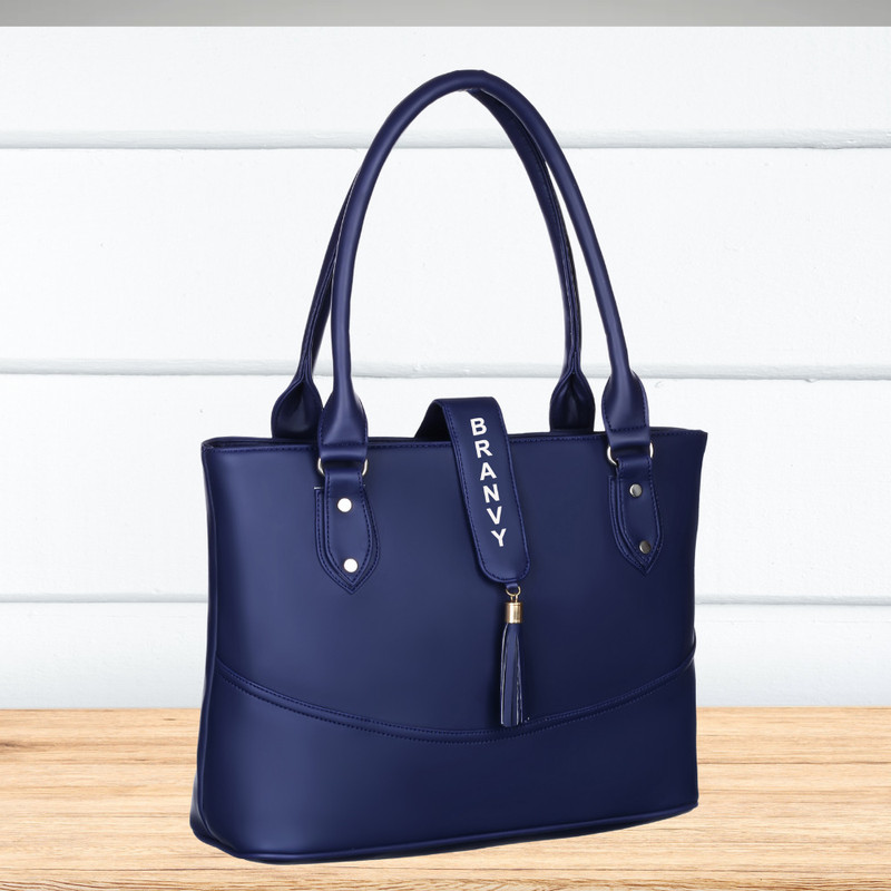 BRANVY Blue Shoulder Bag Stylish Formal Casual Daily use PU Leather hand bags women
