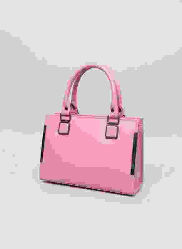 Salwa Pink Hand-held Bag Stylish Pink Structured Handbag for Women