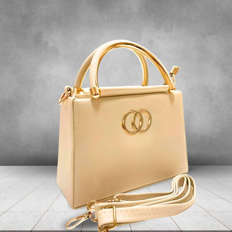 ZOKER Beige Sling Bag Stylish Boxy PU for Women