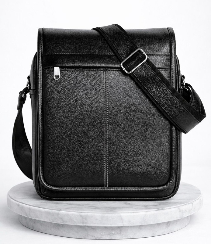 Ronex Black Sling Bag Crossbody Leather Sling Bag