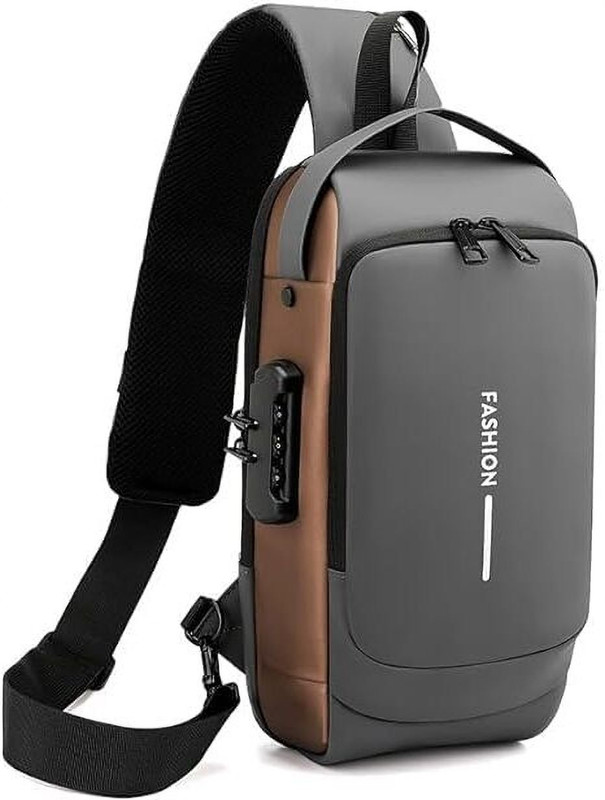 Naklang Black Sling Bag Stylish Waterproof Crossbody Bag for Men and Women Travel