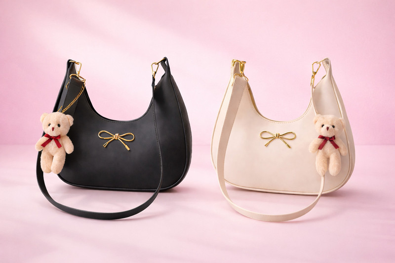 Feetglow Black Sling Bag Combo Sling bag for women fancy white ladies purse(Pack of 2)